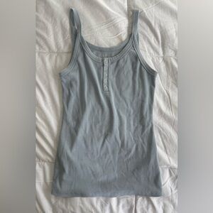 Women's Ribbed Tank Top - Light Blue